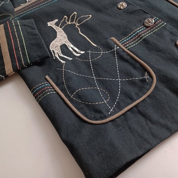 Tanjay Textured Animal Pattern Cotton Twill Jacket - Picture 7 of 16